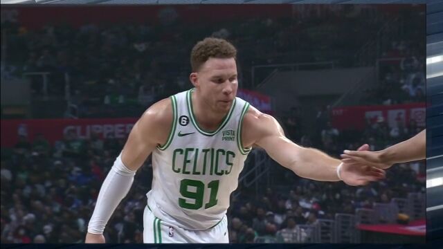 NBA常规赛：凯尔特人vs快船英文原声全场回放