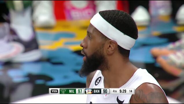 NBA常规赛：雄鹿vs篮网第4节英文原声回放