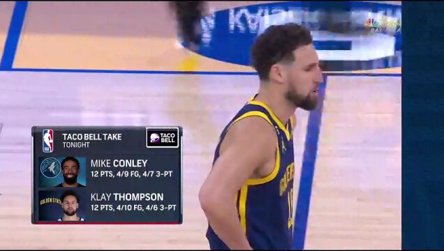 NBA常规赛：森林狼vs勇士第3节中文解说回放