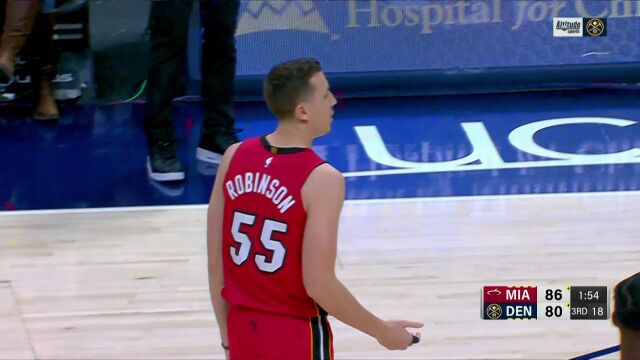 NBA常规赛：热火vs掘金第3节中文解说回放