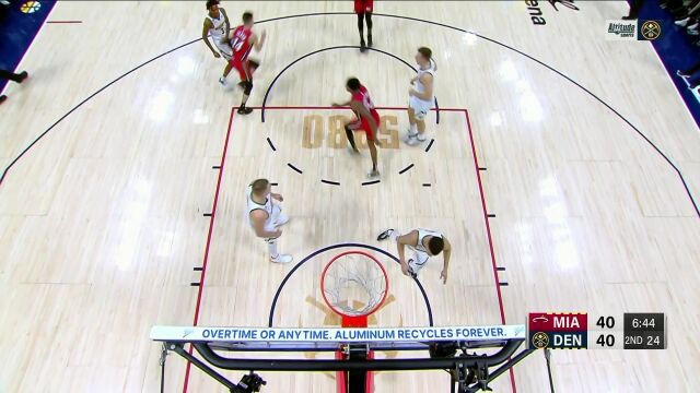 NBA常规赛：热火vs掘金第2节英文原声回放