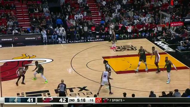 NBA常规赛：森林狼vs热火第2节英文原声回放