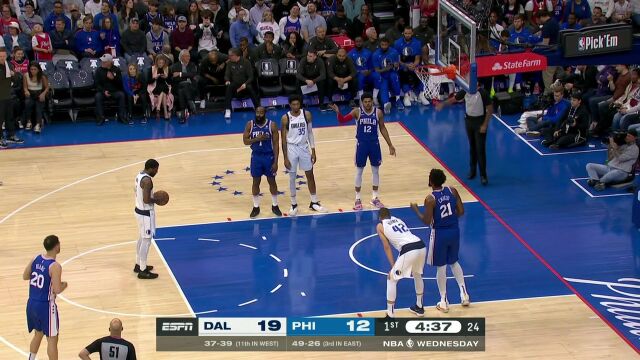 独行侠vs76人第1节中文解说回放