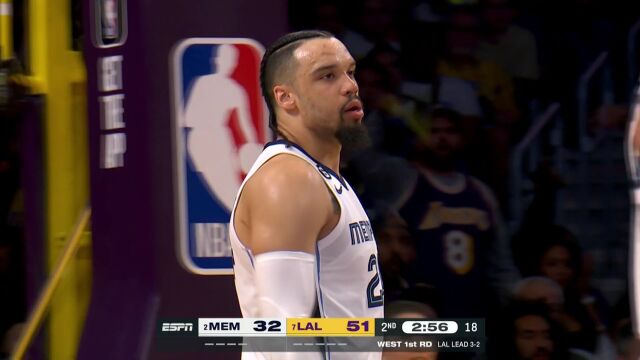 灰熊vs湖人第2节英文原声回放