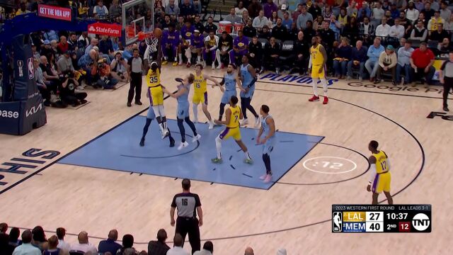 湖人vs灰熊第2节中文解说回放