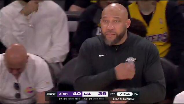 NBA常规赛：爵士vs湖人第2节中文解说回放