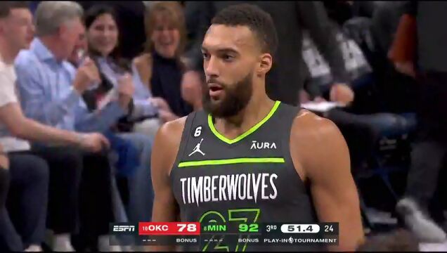 NBA常规赛：雷霆vs森林狼第3节中文解说回放