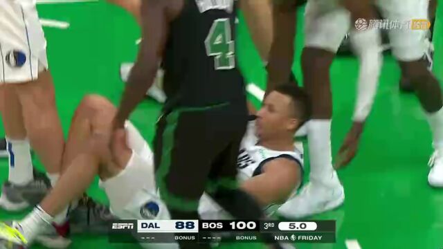 NBA常规赛：独行侠vs凯尔特人第3节英文原声回放