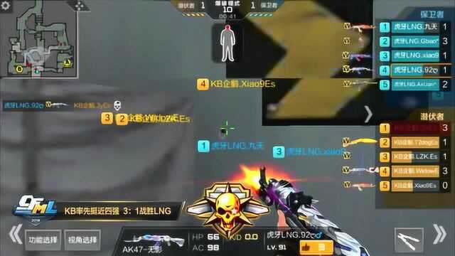 CFML丨KB率先挺近四强 3:1战胜LNG