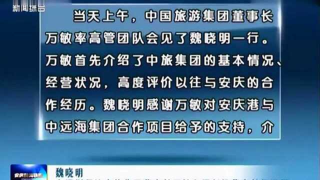 魏晓明:在深圳拜访中旅集团董事长万敏和深创投董事长倪泽望