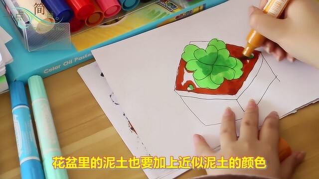 简笔画:时尚又流行的多肉盆栽了解一下,简单又新奇!