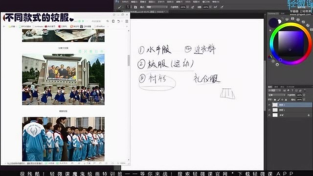 动漫绘画学习教程 不同款式校服的介绍详解教程 漫画学习基础教程