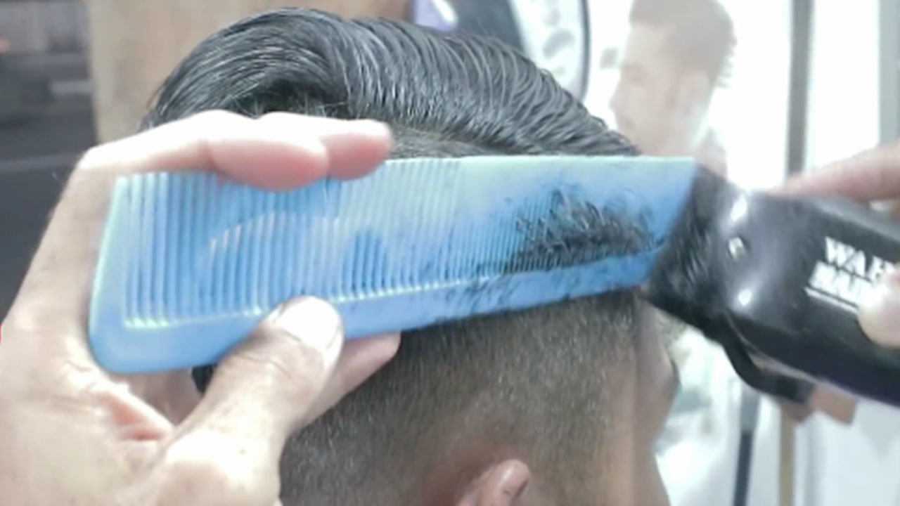 男士发型的起发脚修剪发廊实用