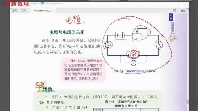 初中科学八上电学细讲电流与电压电阻的关系