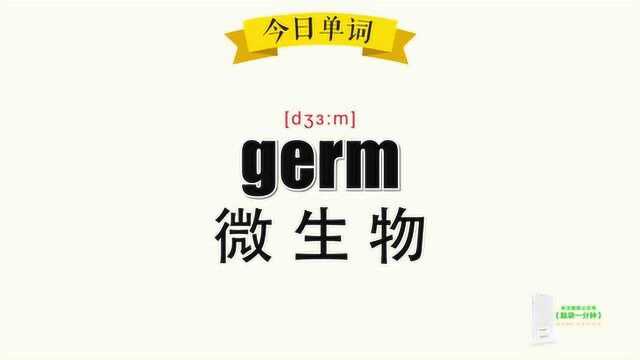 超级记忆之单词记忆 germ.微生物