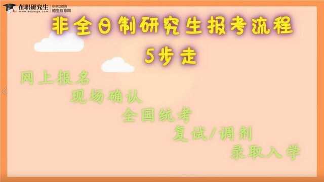 非全日制研究生报考流程5步走