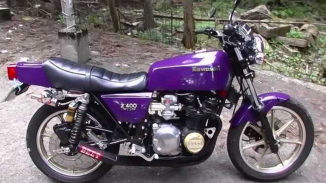 1981年川崎最快速的400CC摩托车Z400FX风冷四缸