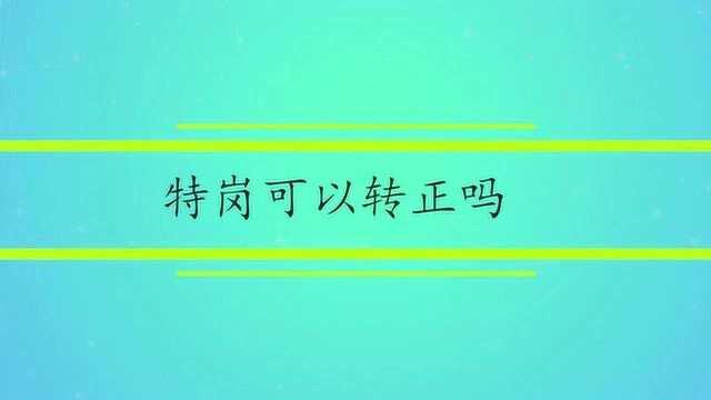 特岗可以转正吗