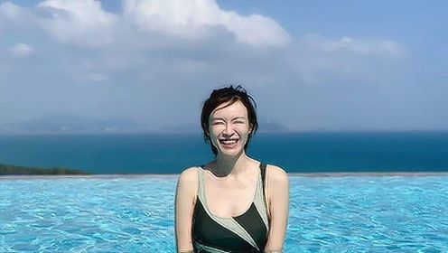 40岁李艾临盆前游泳，当她从更衣室出来那一刻，00后都羡慕！