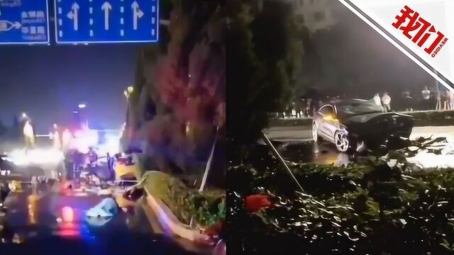 河南商丘一小轿车司机醉驾撞上出租车 现场3死2伤