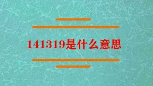 141319是什么意思?