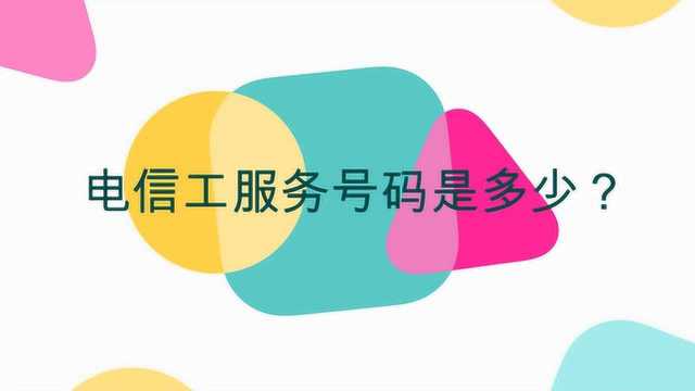 电信服务号码是多少?