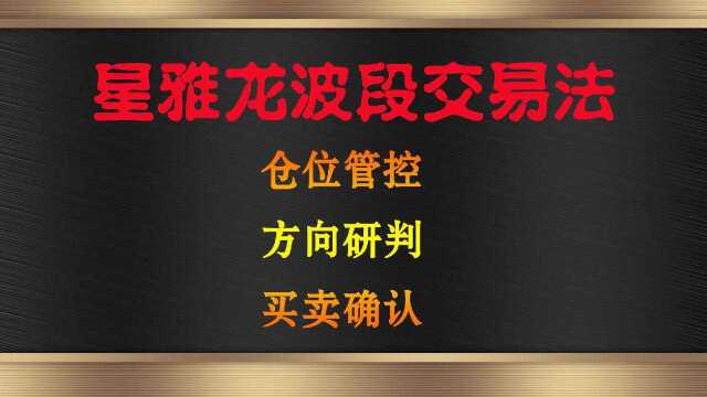 期货交易体系波段交易如何操作 星雅龙趋势追踪教你构建盈利模型