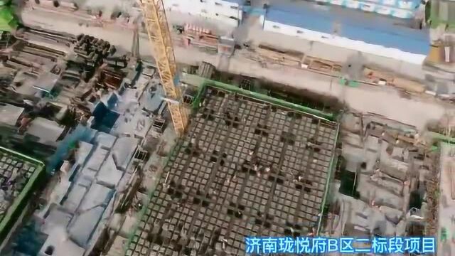 震憾!航拍济南建筑工地标准化施工现场