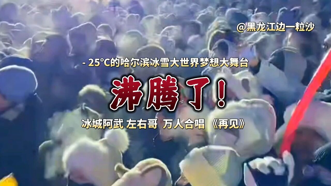 沸腾了!零下25度的哈尔滨冰雪大世界,冰城武哥和左右哥与万人同唱一首歌