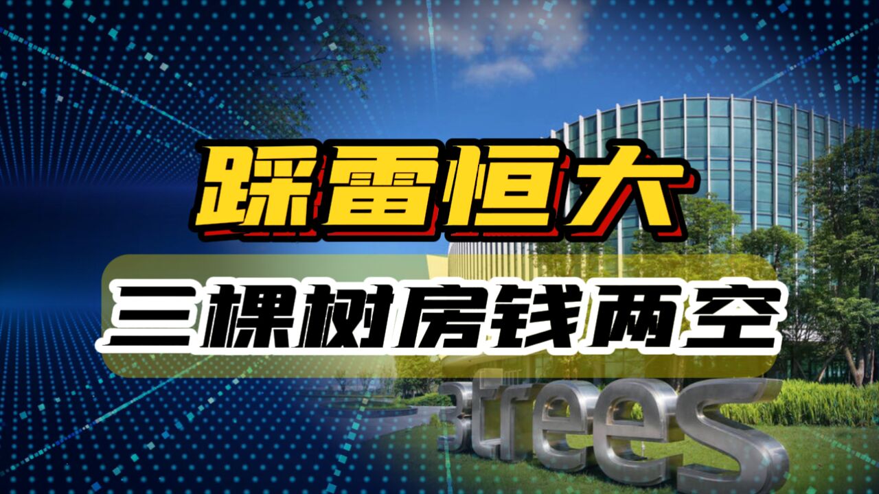 踩雷恒大,被反复收割,涂料巨头三棵树“房钱两空”!