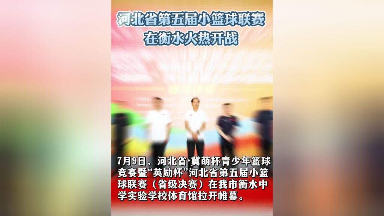 河北省第五届小篮球联赛在衡水火热开战