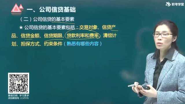 银行从业考试《公司信贷》教材精讲班(九)