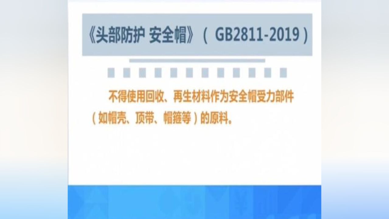 不合格安全帽危及工人生命