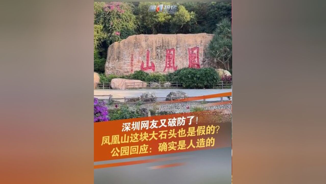 继梧桐山“鹏城第一峰”是人造石,让户外人感觉“塌房”后.网友表示爬了十多年的凤凰山,现在直接“破防”了!