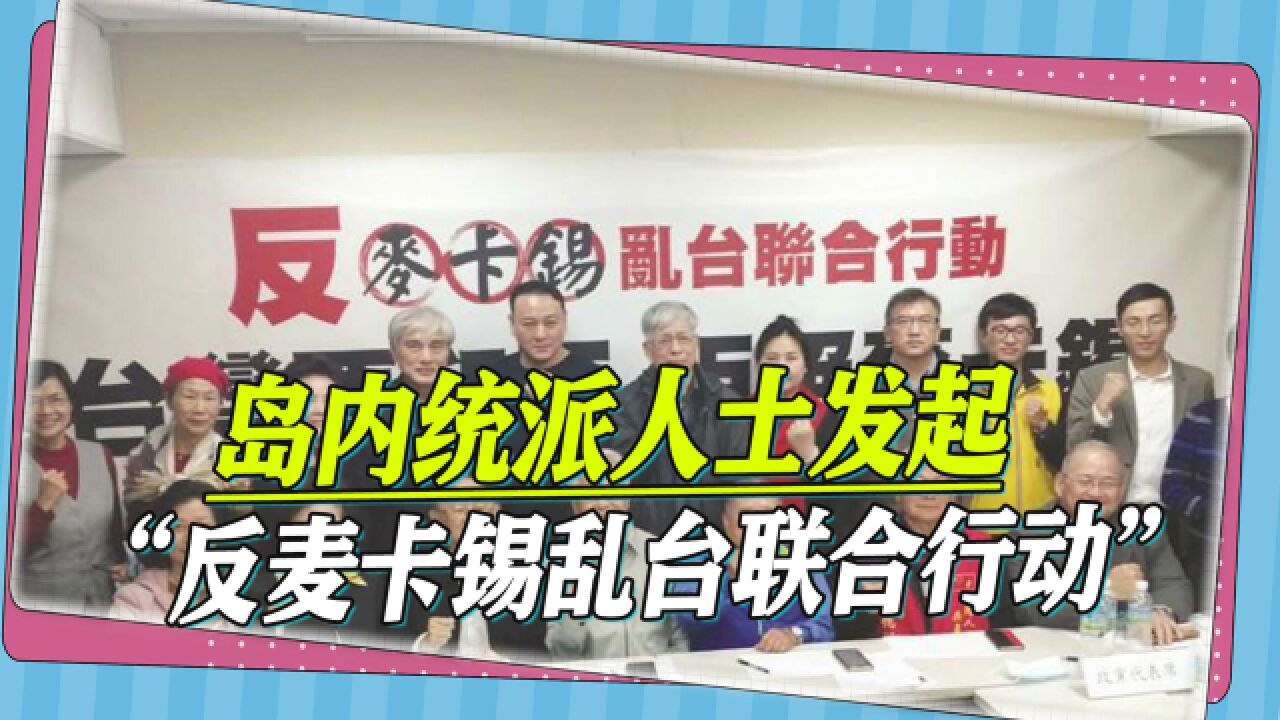 反“台独”、反麦卡锡乱台、反美国干涉,岛内统派人士酝酿大行动