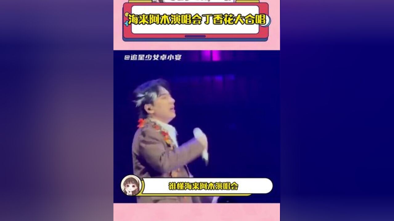 海来阿木演唱会丁香花大合唱 真的已经沉浸在这样的音乐世界里了