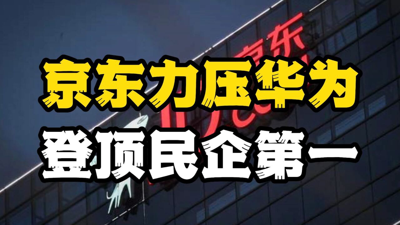 突破“千年老二”,京东营收破万亿,力压华为,成功登顶民企第一