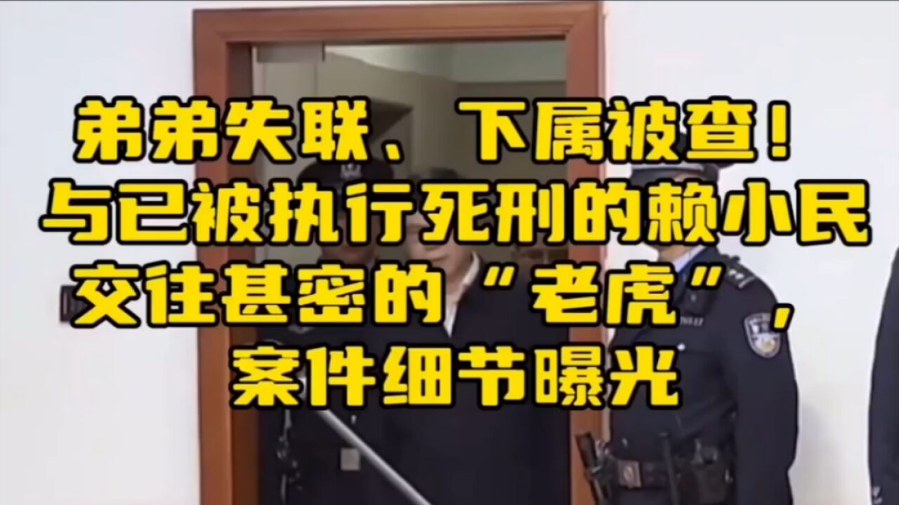 与已被执行死刑的赖小民交往甚密的“老虎”,被终身监禁