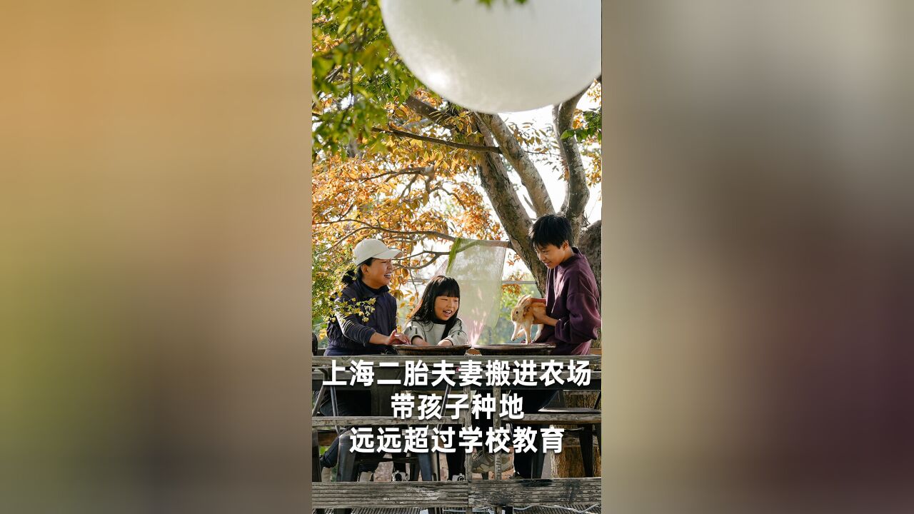 上海二胎夫妻搬进农场:带孩子种地,远远超过学校教育