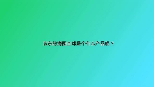 京东的海囤全球是个什么产品呢?