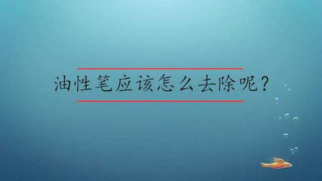 油性笔应该怎么去除呢?