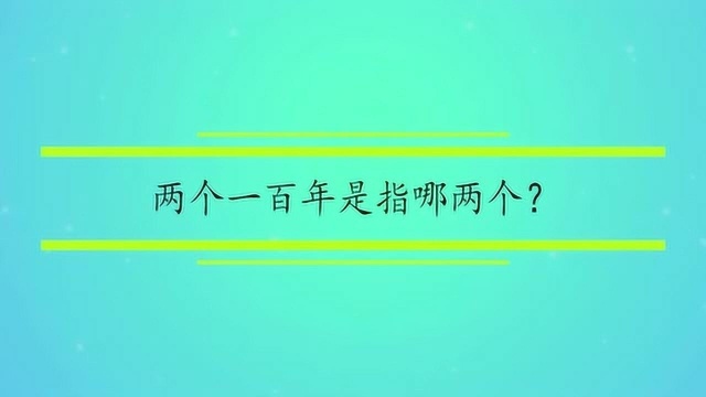 两个一百年是指哪两个?