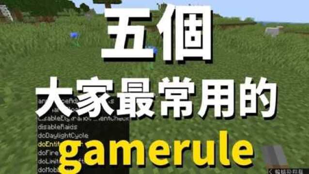 我的世界游戏规则 由我来定 常用的五个gamerule指令