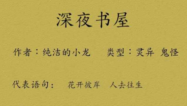 一分钟小说推荐40:深夜书屋