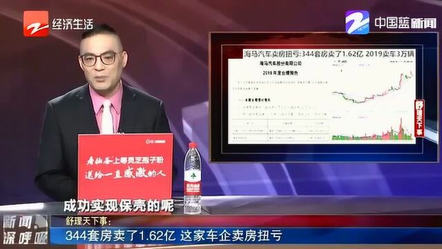 卖344套房子获1.62亿元! 海马汽车“保壳”见效 业绩扭亏为盈