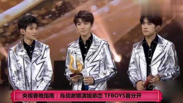 央视春晚指南:肖战谢娜演姐弟恋 TFBOYS首分开