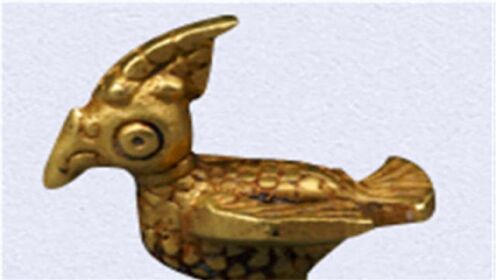 秦始皇祖坟现世，专家找寻十年得一黄金鸟，形状怪异似图腾