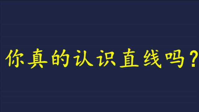 你知道数学家是怎样认识直线的吗?