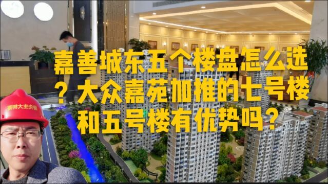 嘉善城东五个楼盘怎么选?大众嘉苑加推七号楼和五号楼有优势吗?