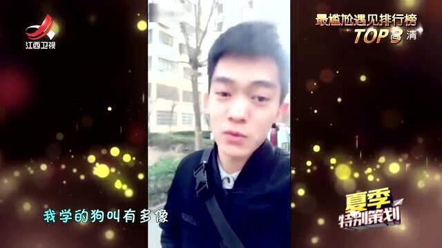 小伙给大家演示一下,他学狗叫有多像,连狗都相信了